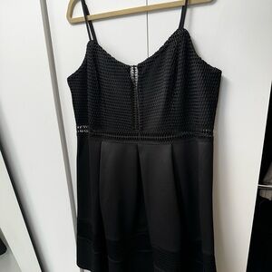 Black scuba cutout dress